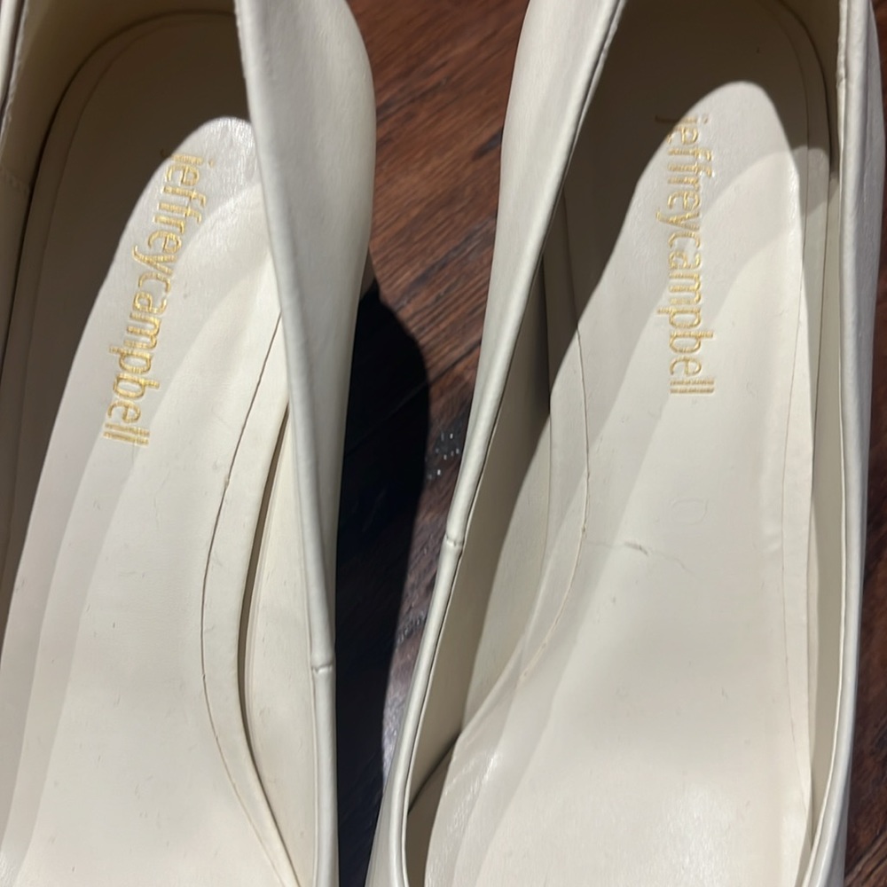 Jeffrey Campbell Cream Pointed Heels - image 2